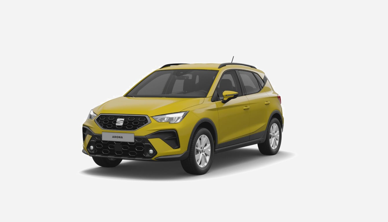 Volkswagen T-Cross and yellow Seat Arona