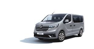 Silver Renault Trafic nine-seater van